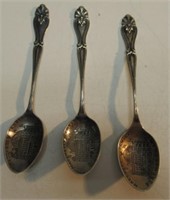 (3) STERLING SILVER SPOONS PORT HURON MACCABEES