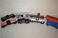 Eight Various Railroad Train Cars