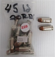 (20) Rounds of 45 auto hollow point.