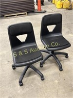 (2) Rolling Task Chairs