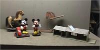 Vintage Toys - (2) Mickey Phones, (2) Rocking