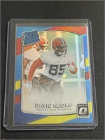 David Njoku 2017 Donruss Optic RC Red Yellow Holo