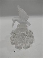 Crystal hummingbird perfume bottle