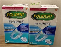 POLIDENT ANTIBACTERIAL RETAINER DAILY CLEANSER X2