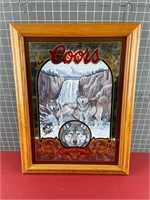 COORS TIMBER WOLF BEER MIRROR