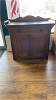 Antique Walnut dovetailed washstand - drawer over