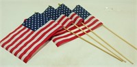 * 4 New American Flags. 24" Tall