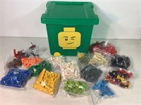 15 Bags Of LEGOs W/Rolling Tub