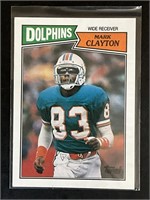 1987 TOPPS NFL FOOTBALL "MARK CLAYTON" NO. 237 P