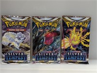 (3) Pokemon Sword & Shield Silver Tempest Pack