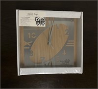 Wood and metal clock