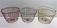 3 Metal Baskets