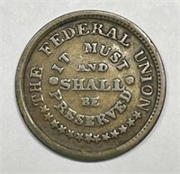 Civil War Token Army & Navy Federal Union Preserve