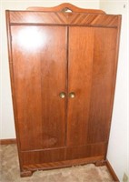 Antique Mahogany two door cedar lined armoire