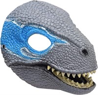Latex Dinosaur Mask for Halloween, Gray Blue
