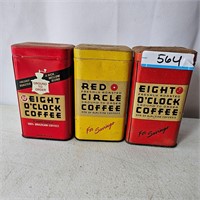 Eight O'Clock Coffee Tins