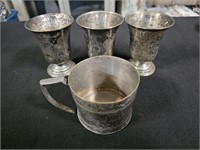 196 Grams Sterling Silver Cups