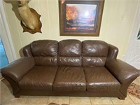 Brown Leather Sofa