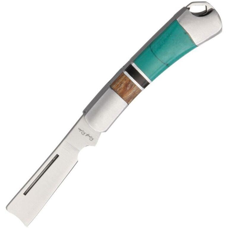 Rough Rider Turquoise Mini Razor Folder