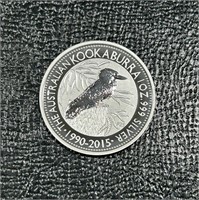2015 Australia $1 1oz Silver "Kookaburra"