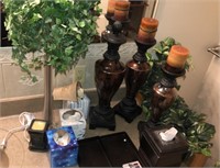 Foliage, Candlesticks, Top Counter Contents