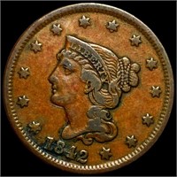 1842 Braided Hair Large Cent NICELY CIRCULATED