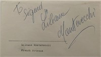 Liliane Montevecchi signed note