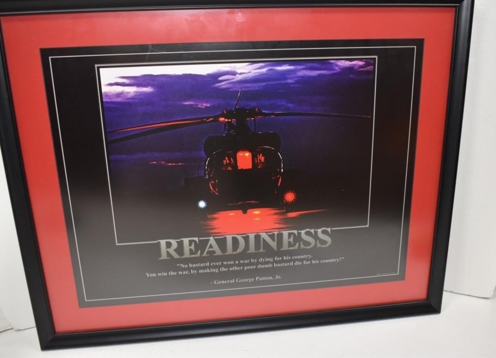 Patton Readiness Quote Framed Poster