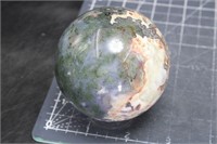 Large Pink Moss Agate Sphere, 1lbs. 68mm