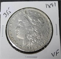 1891 MORGAN DOLLAR VF