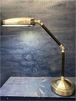 ALUMINUM FINISH TALL ADJUSTABLE TABLE LAMP
