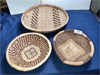 3 HAND WOVEN BASKETS FROM UGANDA