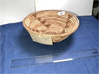 HAND WOVEN BASKET WITH ORIGINAL TAG