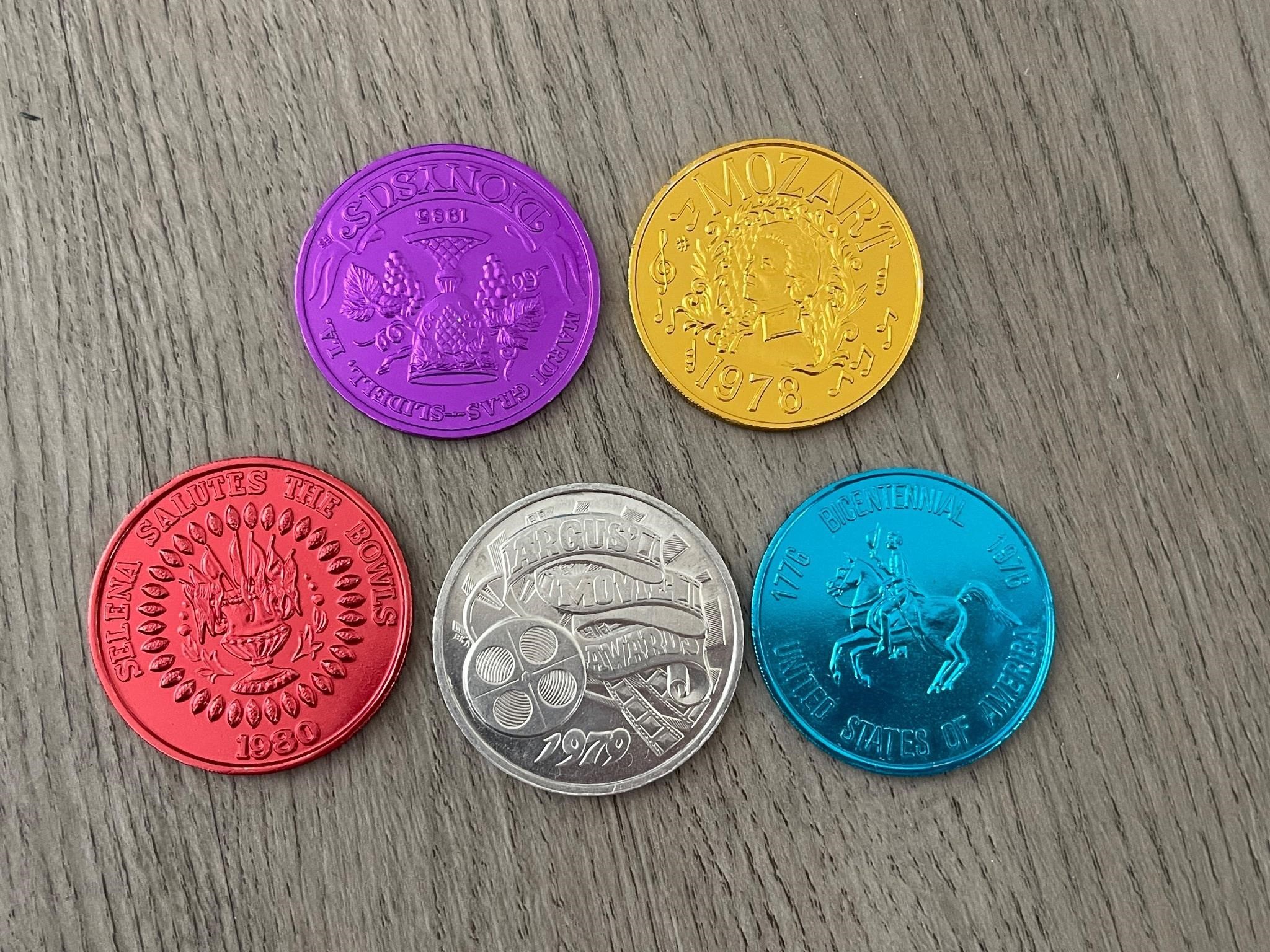 Vintage 70’s 80’s New Orleans Mardi Gars Coins