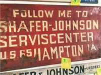 34 1/2 x 17 1/2” Shafer Johnston, Hampton, Iowa