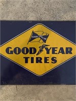 Goodyear tires metal sign 22 x 8”