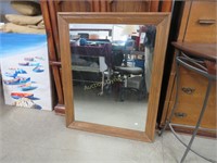 Wood Framed Mirror, approx. 31"x40"