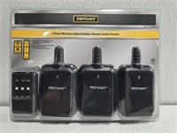 Defiant 3 pack wireless indoor/outdoor remote