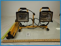 TWO SHOP LIGHTS WITH STAND-BOTH WORK