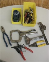 Bins w/ Hole Saw Blades & Other Tools