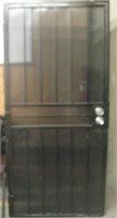 Metal Security Door With Hardware - No Keys