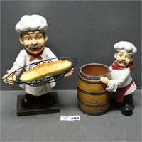 Pair of 16" Chef Kitchen Figurines