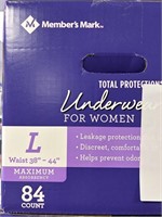 MM underwear for women L 84 ct