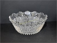 Imperial Glass Hobnail and Fan Large Bowl