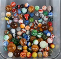 LARGE LOT OF BETTER QUALITY MACHINE MADE MARBLES