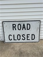 Metal Road Closed Sign