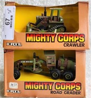 Two Ertl Mighty Corps Die Cast Replica Toys