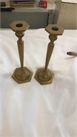 Pair of  Very Old Brass Candle Sticks