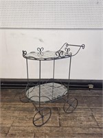 Regency Style Wrought Iron Serving Cart