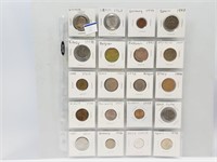World Coins One Sheet in Flips